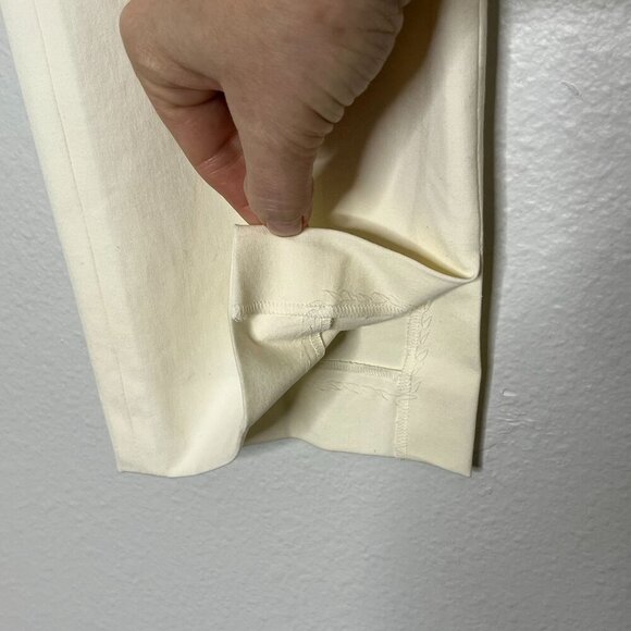 Gunnex Eggshell White Side Zip Skinny Ankle Pants COtton Blend Stretch‎ Size 8 - Picture 4 of 9